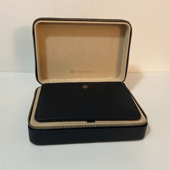 KENDRA SCOTT Jewelry Box Case Leather Black - Picture 4 of 6